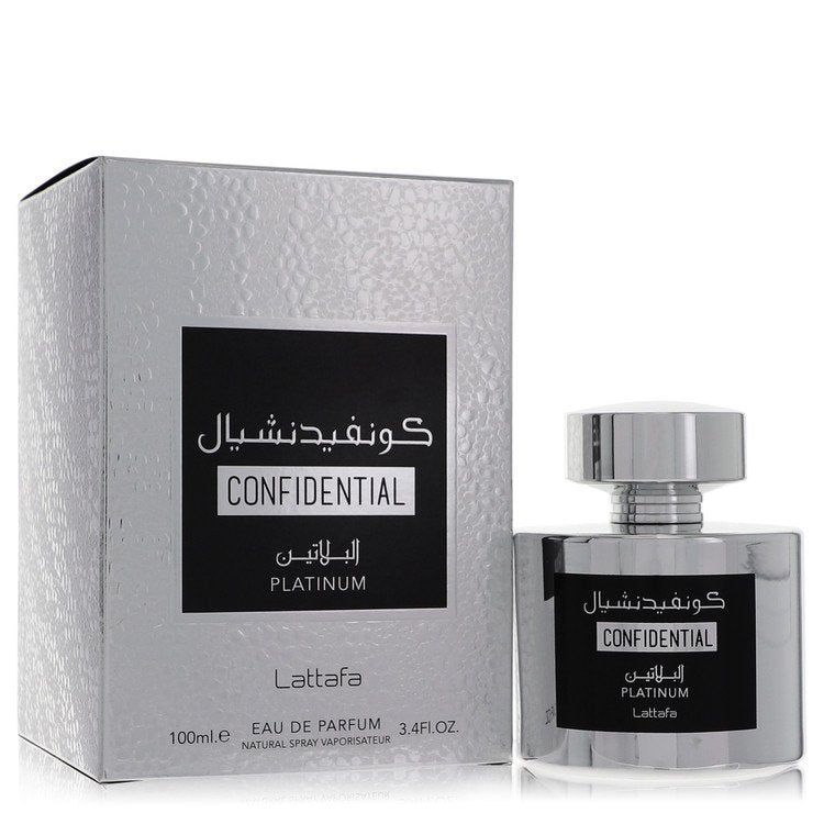 Lattafa Confidential Platinum Eau De Parfum Spray (Unisex) By Lattafa